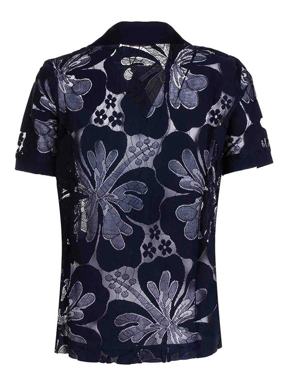 MAX MARA STUDIO: t-shirts online - Pizzo in flower design t-shirt