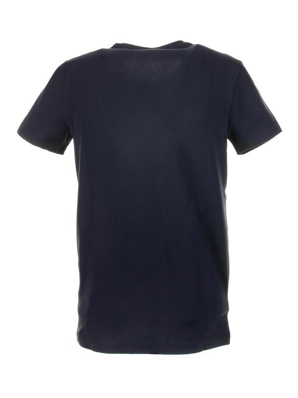 DONDUP: t-shirts online - T-Shirt Blu Stretch In Jersey