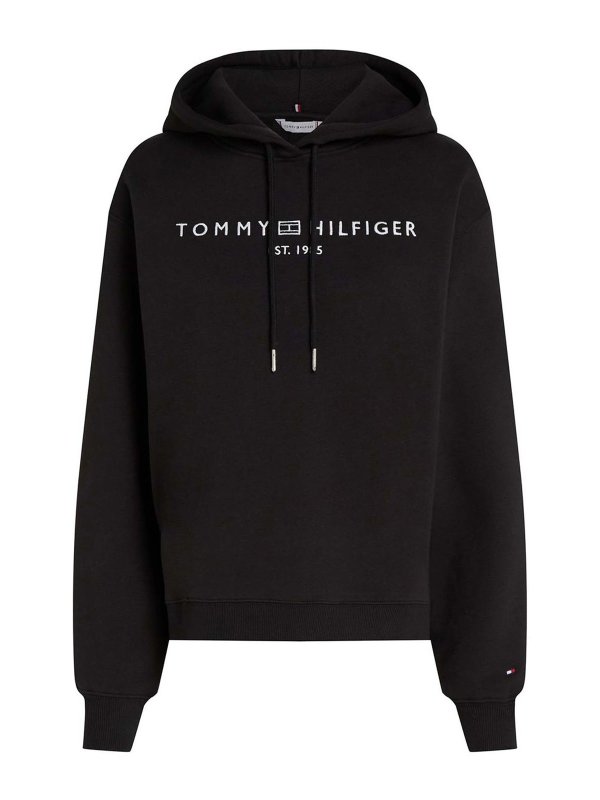 TOMMY HILFIGER: Sweatshirts & Sweaters - Hooded sweatshirt and embroidered logo
