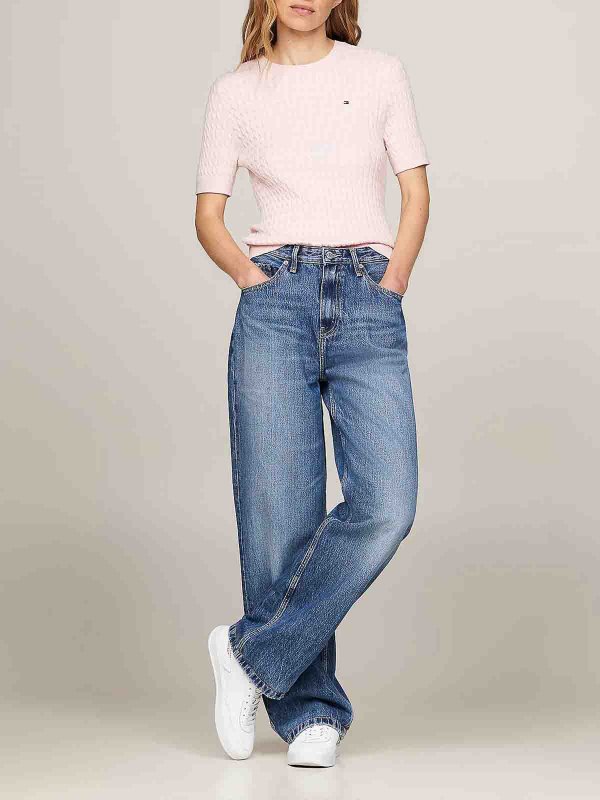 TOMMY HILFIGER: crew necks online - Pullover Slim Fit A Maniche Corte