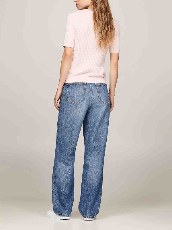 The Best Shops TOMMY HILFIGER: crew necks - Pullover Slim Fit A Maniche Corte