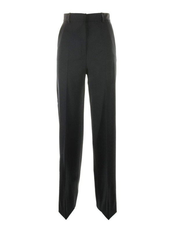 WEEKEND MAX MARA: casual trousers - Navy blue orbit -waisted trousers