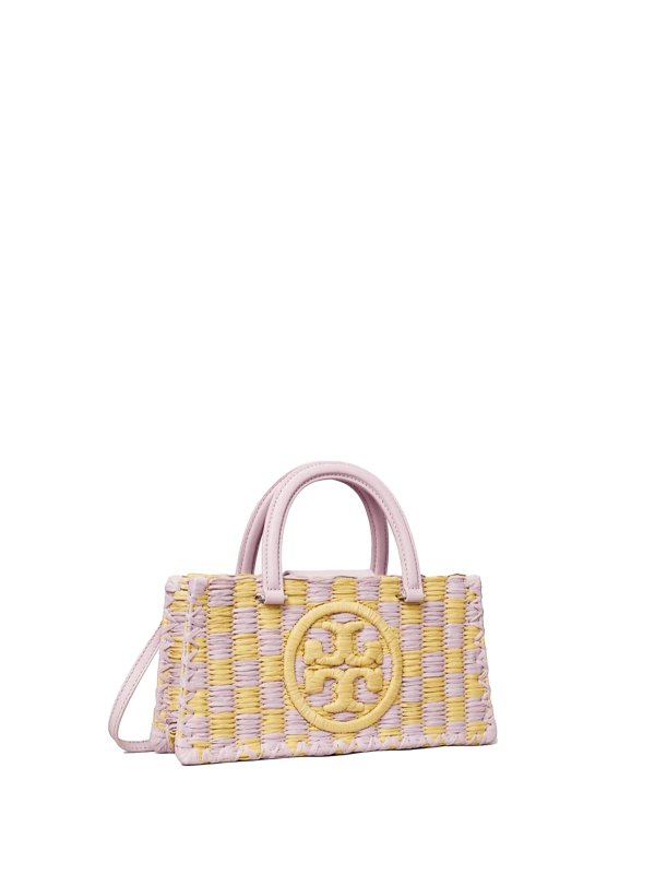 TORY BURCH: cross body bags online - Ella bag in hand worked raffia