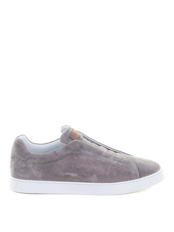 BARRETT: trainers - Sneaker Slip On Greige In Suede