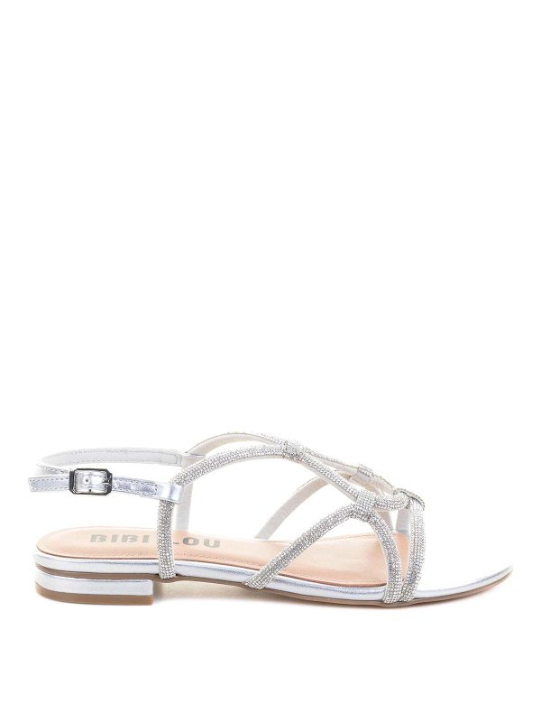 BIBI LOU: sandals - Silver sandal with glitter