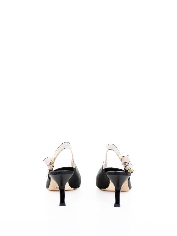 The Best Shops CHANTAL: court shoes - Ivory leather black slingback Dcollet