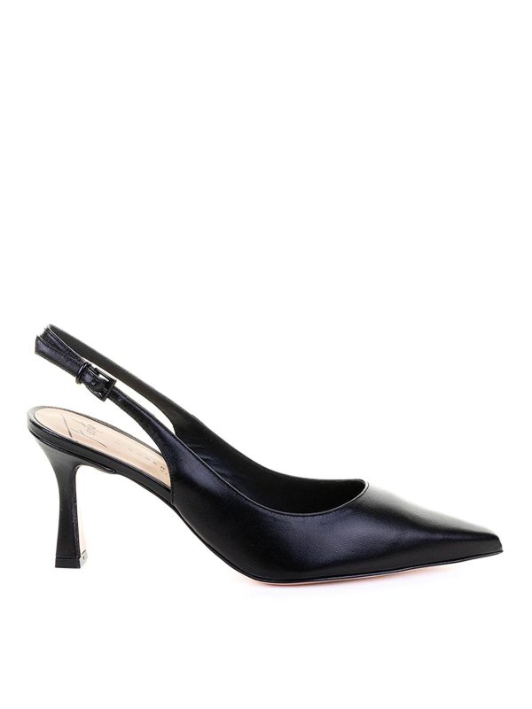 ROBERTO FESTA: court shoes - Dcollet Slingback in Nero Punta Nappa
