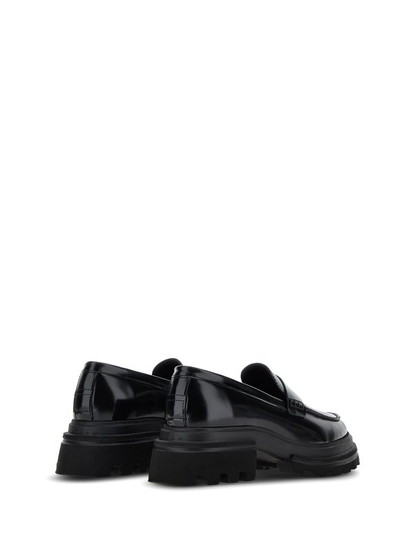 The Best Shops HOGAN: Loafers & Slippers - H674 black moccasin in leather