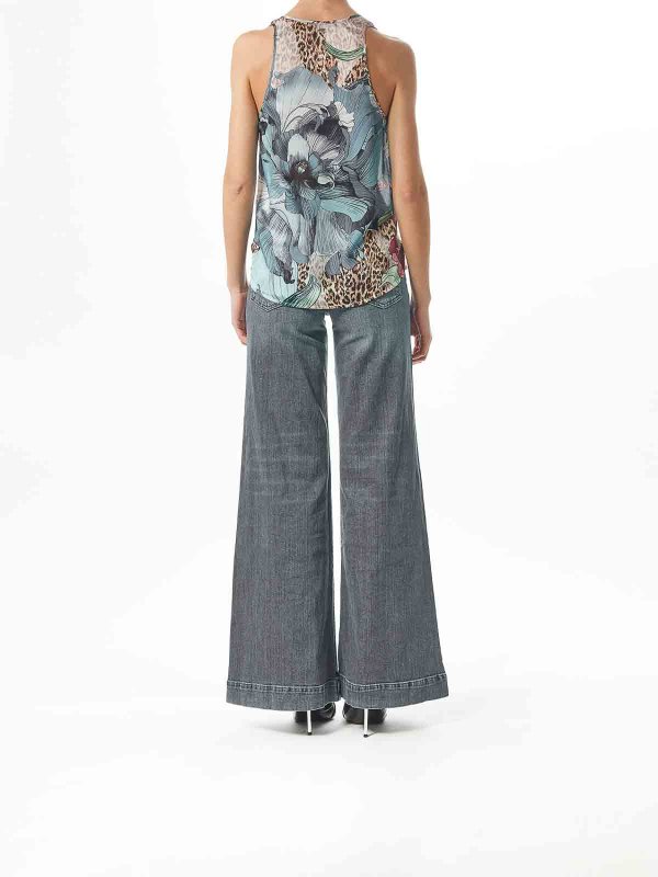 Flower printing top shop online: JUST CAVALLI