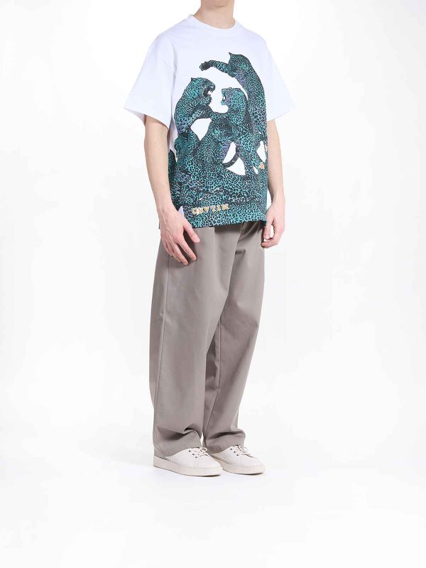 The Best Shops JUST CAVALLI: t-shirts - Placed Full Leopard T-Shirt