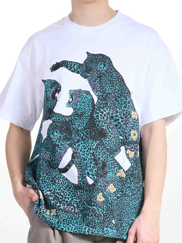 JUST CAVALLI buy online Placed Full Leopard T-Shirt