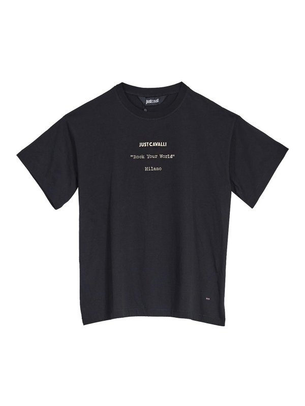 JUST CAVALLI: Camisetas - Camiseta - Negro