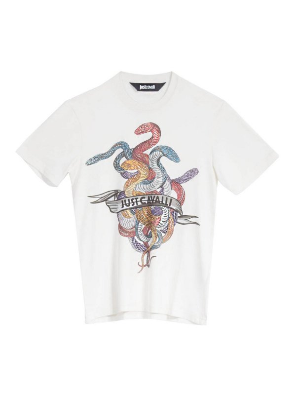 JUST CAVALLI: t-shirts - Snake Heart T-Shirt