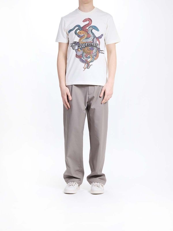 JUST CAVALLI: t-shirts online - Snake Heart T-Shirt