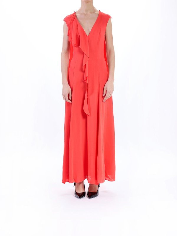 KARL LAGERFELD: knee length dresses online - Ruffle Occasion Dress