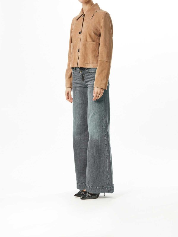 The Best Shops KARL LAGERFELD: leather jacket - Patch Pocket Leather Jacket