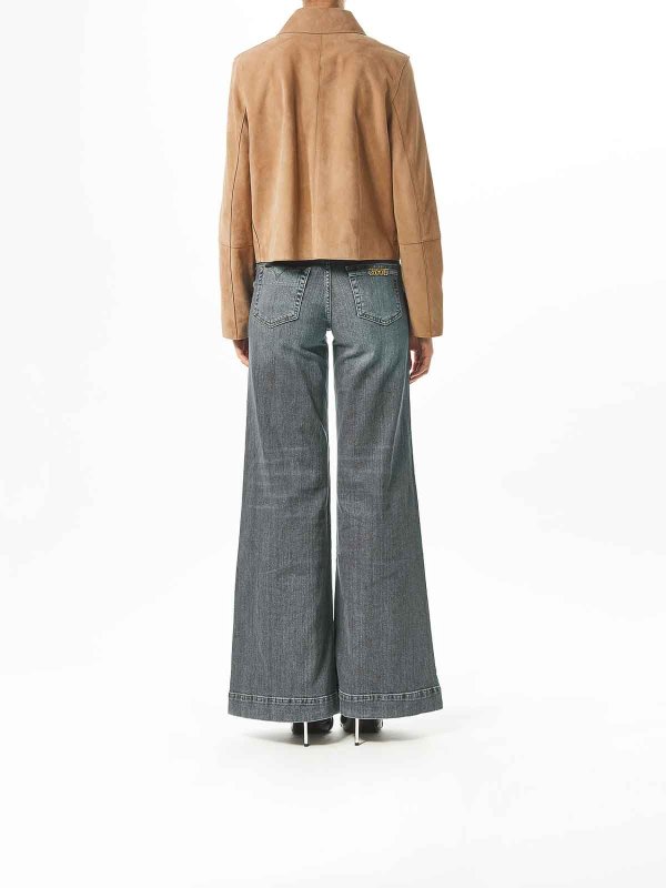 Patch Pocket Leather Jacket shop online: KARL LAGERFELD