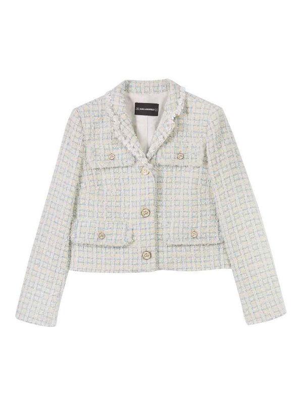 KARL LAGERFELD: casual jackets - Short Twill Cotton Jacket