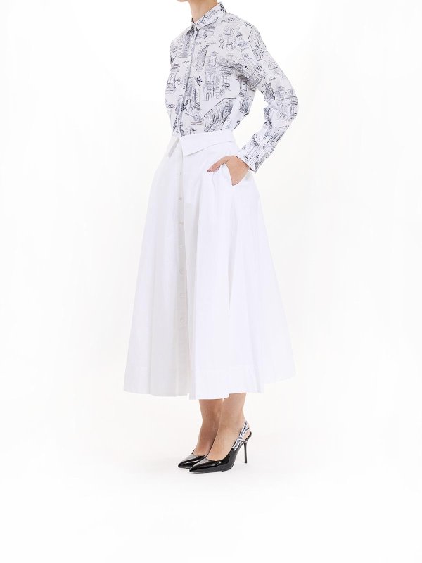 The Best Shops KARL LAGERFELD: Knielange und Midi Röcke - Midirock - Weiß