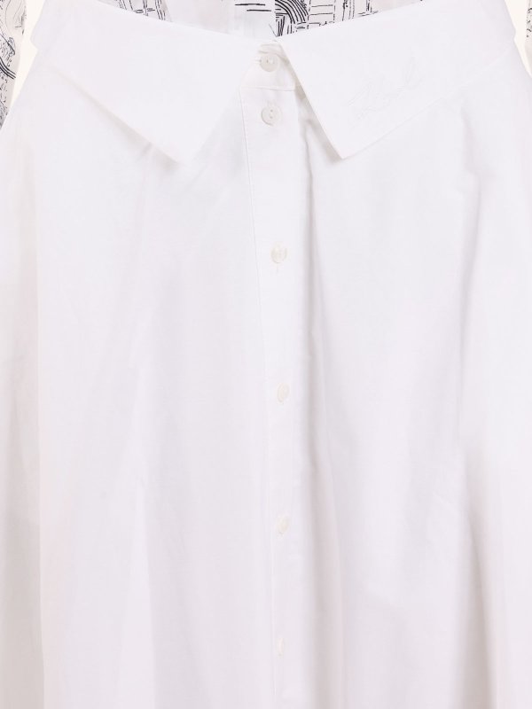 The Best Shops KARL LAGERFELD: Midirock - Weiß