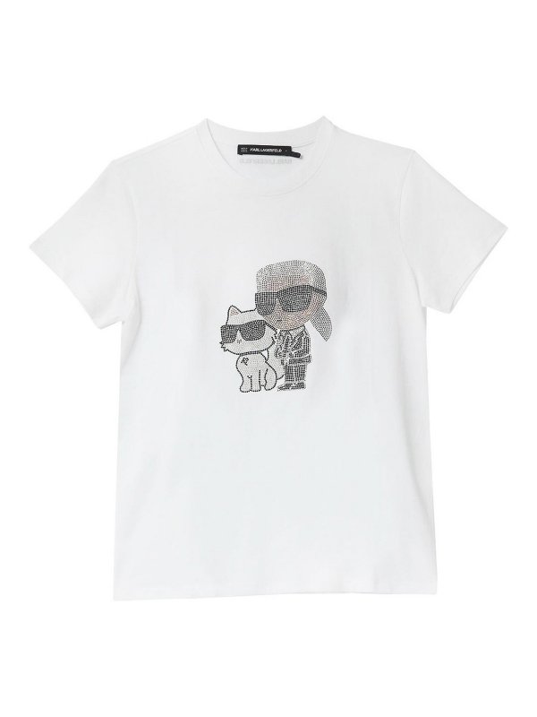 KARL LAGERFELD: T-shirts - T-Shirt - Weiß