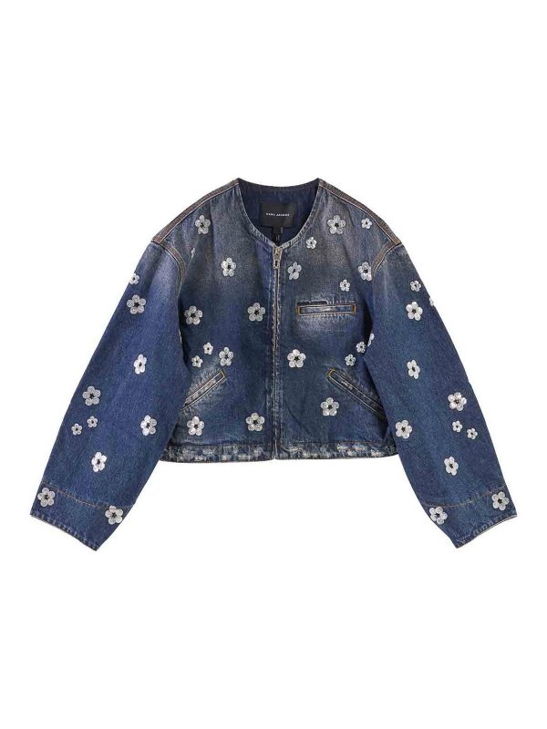 MARC JACOBS: casual jackets - Sequin Daisy Cropped Jacket