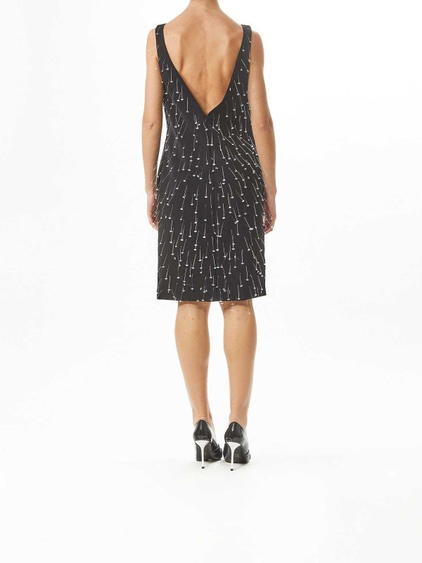 膝丈ドレス - 黒 shop online: MOSCHINO