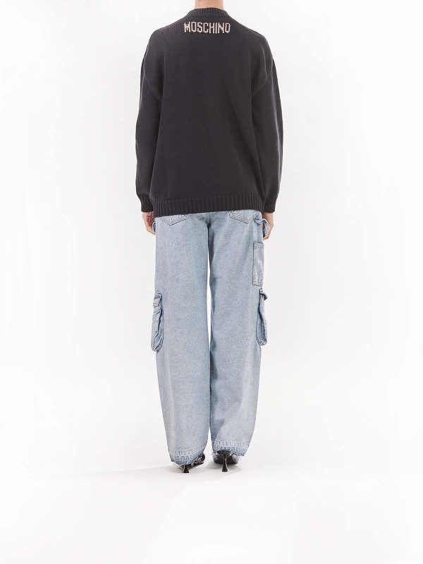 ボートネック - 黒 shop online: MOSCHINO