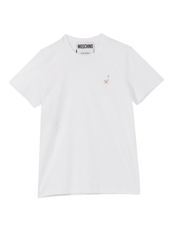 MOSCHINO: t-shirts - Tshirt goose luisa embroidery