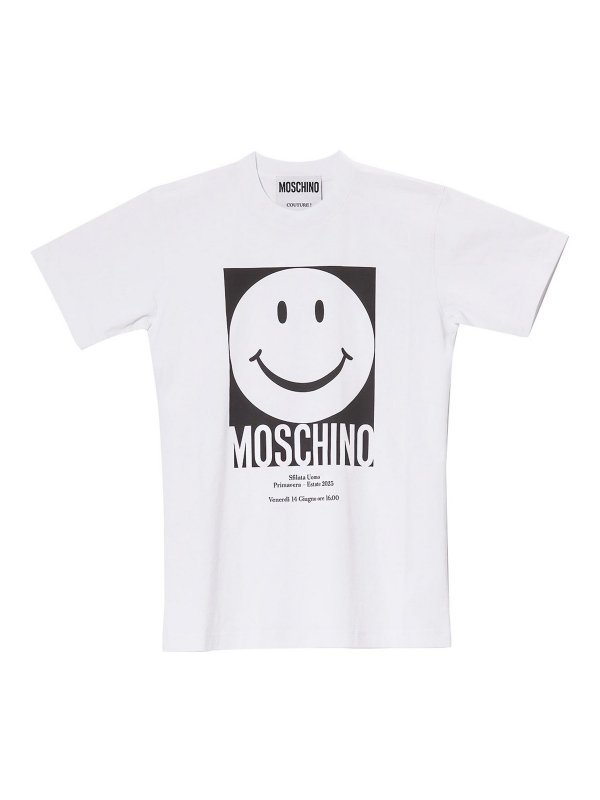 MOSCHINO: T-shirts - T-Shirt - Weiß
