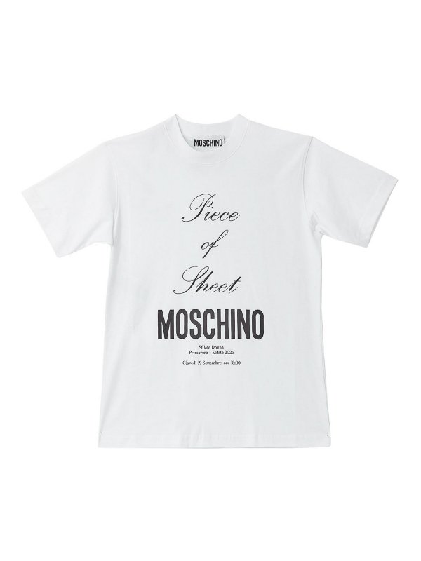 MOSCHINO: T-shirts - T-Shirt - Weiß