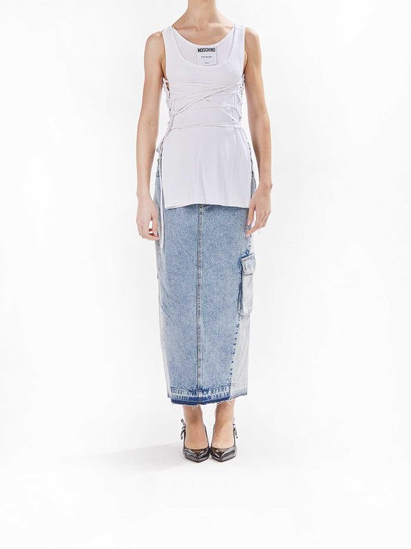 MOSCHINO: Tops & Débardeurs online - Top - Blanc