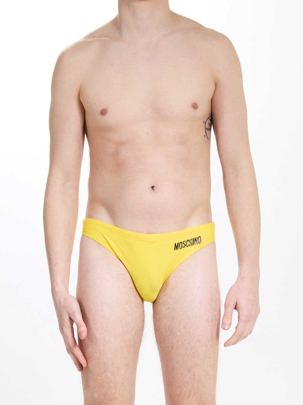 MOSCHINO: 水着 online - スイムショーツ/スイムトランクス - イエロー