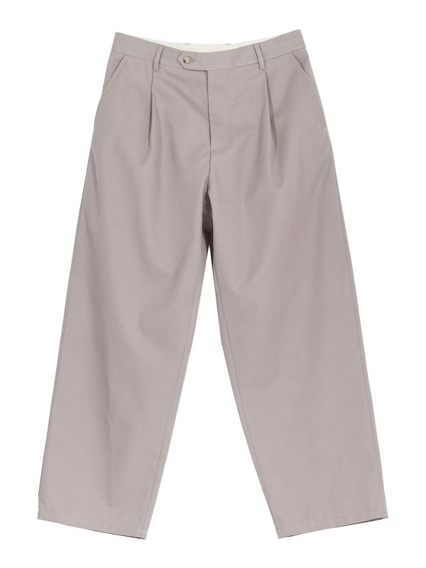 MOSCHINO: カジュアルトラウザー - カジュアルパンツ - ベージュ