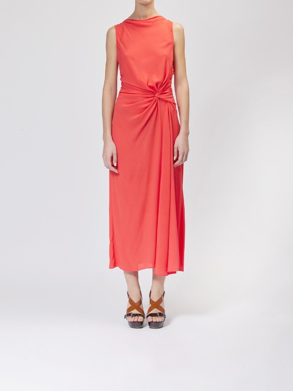 MOSCHINO JEANS: knee length dresses online - Midi Crepe dress