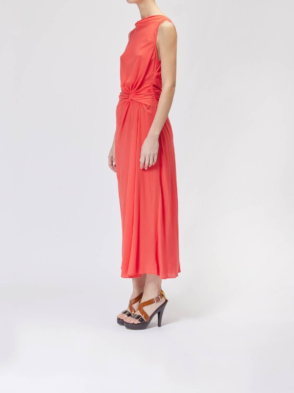 The Best Shops MOSCHINO JEANS: knee length dresses - Midi Crepe dress