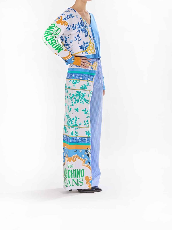 The Best Shops MOSCHINO JEANS: cardigans - Cardigan Stampa Foulard