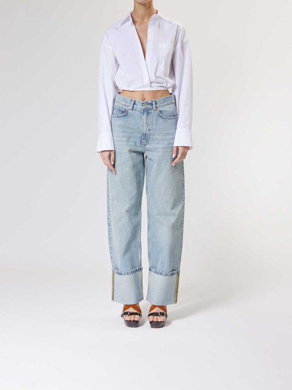 MOSCHINO JEANS: bootcut jeans online - Jeans Risvolto 14 Oz Denim