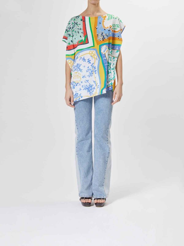 MOSCHINO JEANS: Tops & Tank tops online - Top Stampa Foulard