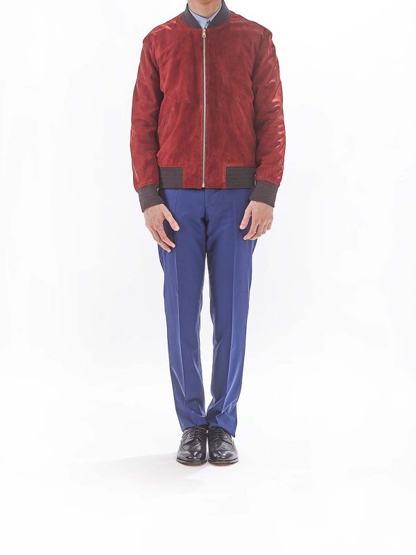 PAUL SMITH: bombers online - Bomber Scamosciato