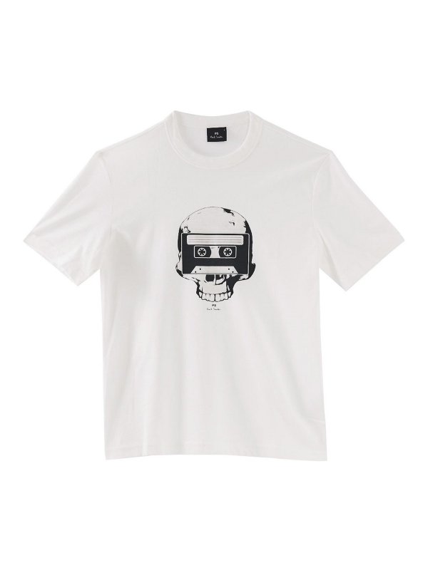 PS BY PAUL SMITH: t-shirt - T-Shirt Musicassetta Teschio