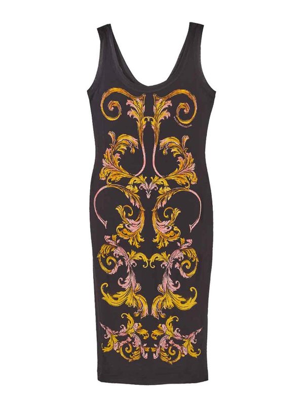VERSACE JEANS: knee length dresses - Baroque organs dress