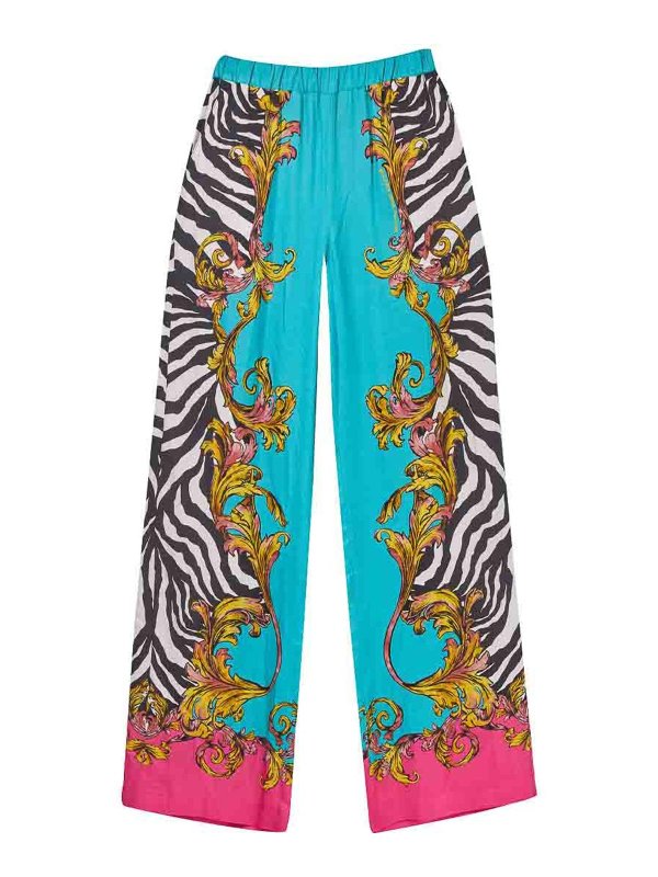 VERSACE JEANS: casual trousers - Baroque zebra trousers