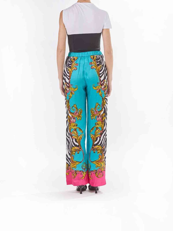 Baroque zebra trousers shop online: VERSACE JEANS