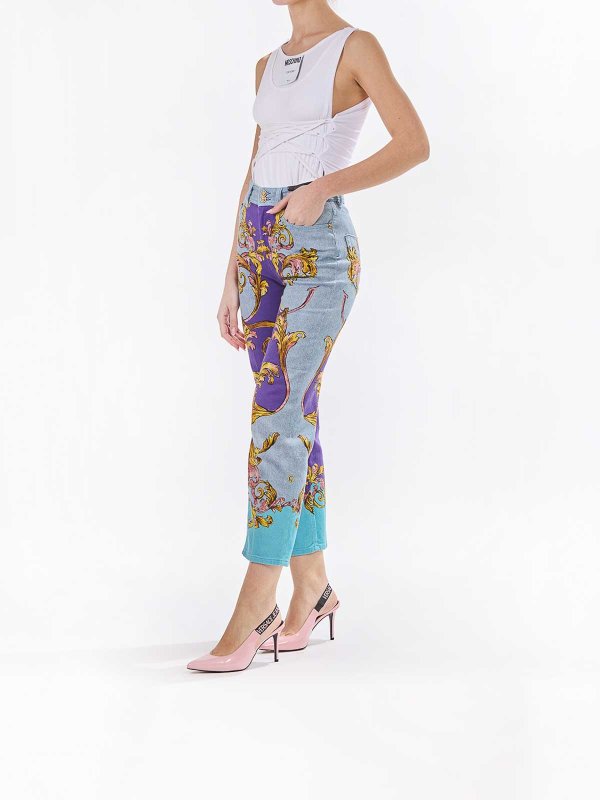 The Best Shops VERSACE JEANS: casual trousers - Nina Placed Baroque Trousers