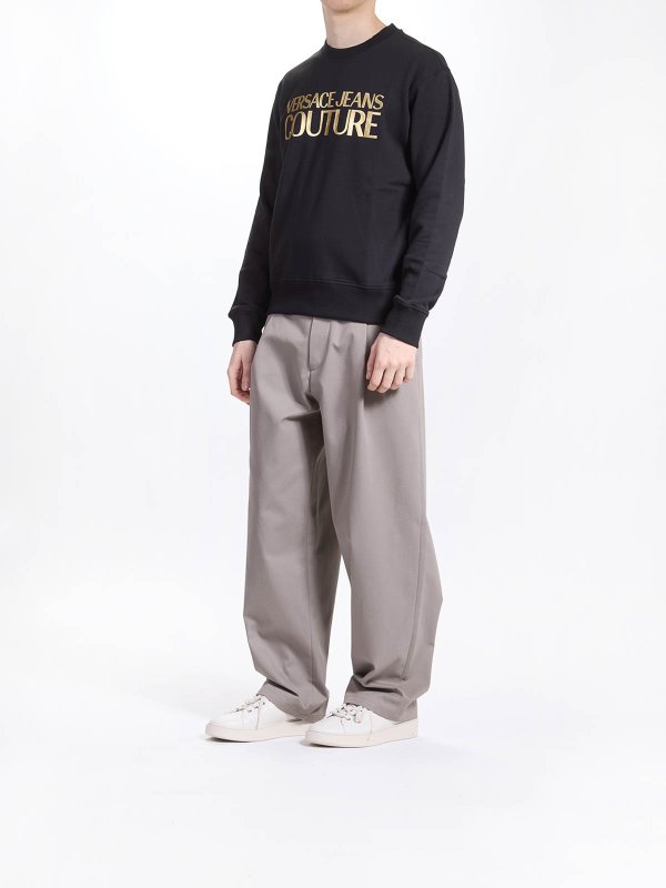 The Best Shops VERSACE JEANS: Sweatshirts & Sweaters - Logo sweatshirt