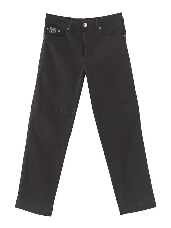 VERSACE JEANS: カジュアルトラウザー - カジュアルパンツ - 黒