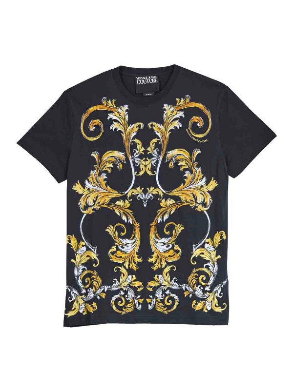 VERSACE JEANS: T-shirts - T-Shirt - Schwarz