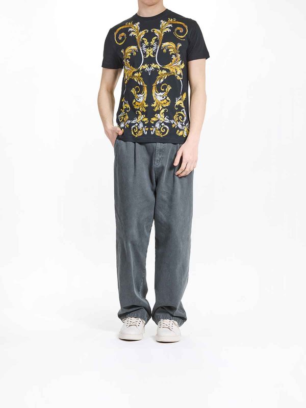 VERSACE JEANS: T-shirts online - T-Shirt - Schwarz