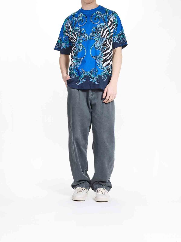 VERSACE JEANS: t-shirts online - Baroque zebra t-shirt